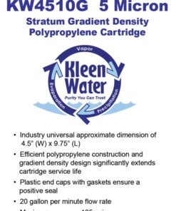 KleenWater Melt Blown Replacement Dirt Sediment Cartridges, 4.5 x 9.75 Inch, Set of 4 7 61q4z3yMWDL 1