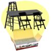 ULTIMATE Ladder, Table & Chairs Black Playset For Wrestling Action Figures 2 61q6TprAXL