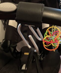 Think King Jumbo Swirly Hook for Strollers/Walkers, Brushed Aluminum/Black 23 61q8kzTEdsL