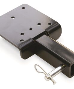 WARN 68531 Winch Trailer Hitch Adapter Mounting Plate, Black