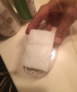 iDesign Plastic Soap Saver, Holder Tray for Bathroom Counter, Shower, Kitchen, 0.75 in. x 3.25 in. x 4.75 in., Clear Set of 1 26 61q95vUb6JL