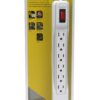 Stanley PowerMax 6-Outlet Power Strip with USB- 30024; 3 ft Heavy Duty Extension Cord, White 40 61q9CU6gPFL