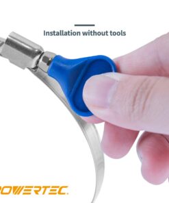 POWERTEC 70127 2-1/2 Inch Key Hose Clamp, Thumb Screw Key Adjustable Stainless Steel Hose Clamps for Dust Collection, Dust Collector and Dryer Vent Hose, Pipe Clamp, RV Clamp, Worm Gear Clamp, 5 pack 16 61q9z eOuaL