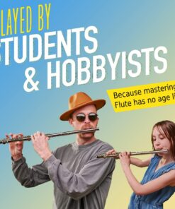 Mendini By Cecilio Flutes - Closed Hole C Flute For Beginners, 16-Key Flute with a Case, Stand, Lesson Book, and Cleaning Kit, Musical Instrument for Kids, Nickel Plated 12 61qA5myiVAL