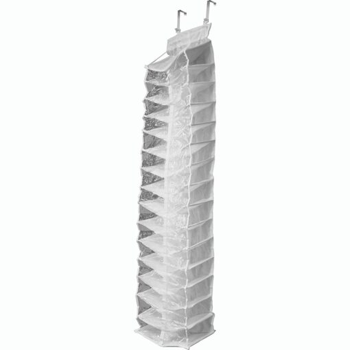 Ideaworks 82-3054TV Away Hanging Shoe Organizer, White, 15.5"x8.25"x3.5"