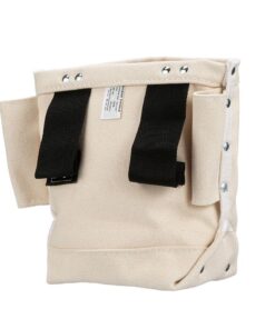 Klein Tools 5416 Tool Pouch, Small Tool Bag for Bolt Storage with Bull Pin Loops and Belt Strap Connect, 5 x 10 x 9-Inch 1 Count (Pack of 1) 11 61qERDaeqPS