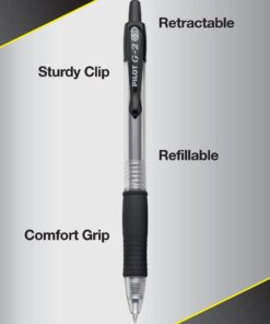 Pilot, G2 Premium Gel Roller Pens, Ultra Fine Point 0.38 MM, Pack of 12, Black Black Ink 32 61qEaOsBvrL