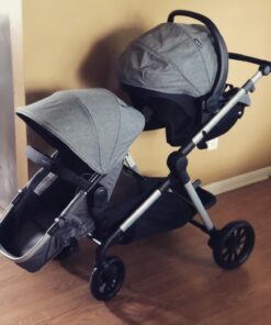 Evenflo Pivot Xpand Modular Travel System with SafeMax Infant Car Seat Percheron Gray 50 61qHHMMPBsL