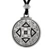 Pewter Talisman To Obtain Love Key of Solomon Pentacle Pendant