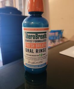 TheraBreath Fresh Breath Mouthwash, Icy Mint Flavor, Alcohol-Free, 16 Fl Oz (Pack of 2) Adult 16 Fl Oz (2-Pack) 27 61qHPyY0mlL