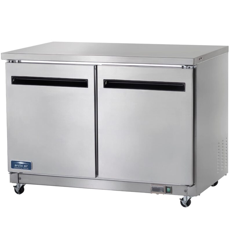 Catalog 6 Arctic Air AUC48R 48" Undercounter Worktop Refrigerator - 12 Cubic Feet, 2 Section, 2 Doors, Stainless Steel, 115v
