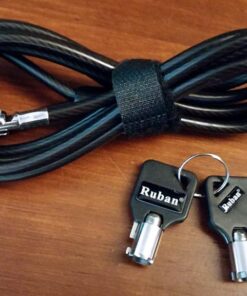RUBAN Notebook Lock and Security Cable (PC/Laptop) Two Keys 6.2 Foot (Black) only fit Security Slot (7x3mm) 31 61qHr2wncJL