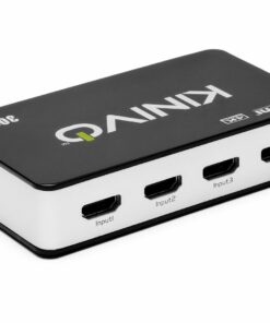 Kinivo HDMI Switch 4K HDR 301BN (3 in 1 Out, 4K 60Hz HDR, HDMI 2.0, High Speed 18Gbps, IR Remote, HDCP) - Compatible with Roku, PS5, Xbox, Apple TV, Nintendo Switch, Cable Box 3-PORT 28 61qJ4LszQGL