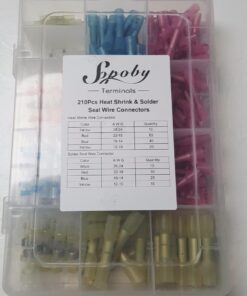 210pcs Heat Shrink Wire Connectors Sopoby 135 pcs Heat Shrink Crimp Butt Connectors Mixed with 75 pcs Solder Seal Wire Connectors 26-10GA Electrical Connectors Waterproof Assorted Wire cnectors Kit 24 61qJMsAE1oL