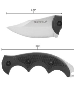Sheffield 12152 Bolo 2.15 Inch Drop Point Fixed Blade Knife, Lightweight Neck Knife, Fixed Blade Knife Tactical, Fixed Blade Knife EDC 19 61qJSYBEYL