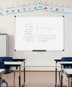VIZ-PRO Magnetic Whiteboard/Dry Erase Board, 48 X 36 Inches, Silver Aluminium Frame 26 61qKhL0gJnL
