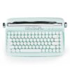 YUNZII ACTTO B303 Wireless Typewriter Keyboard, Retro Bluetooth Aesthetic Keyboard with Integrated Stand for Multi-Device (B303, Sweet Mint)
