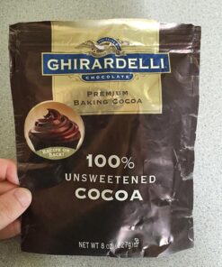 Ghirardelli Chocolate Company Premium Baking Cocoa 100% Cocoa Unsweetened Cocoa Powder - 8 oz. (227g),Rich Brown,61703_ea 29 61qNE PK GL