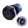 Ulincos Latching Pushbutton Switch U19C1 1NO1NC SPDT ON/Off Black Metal Shell with Blue LED Suitable for 19mm 3/4" Mounting Hole (Blue) Blue LED with Black 26 61qONZ40YML