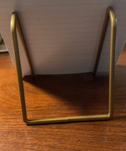 Tripar 4-Inch Metal Gold Plated Square Book Holder/Stand, Wire Mini Easel, Small Photo Stands for Table, Display for Picture Frames, Plaques, & Plates 1 22 61qOeHQPUsL