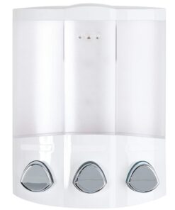 Alternative view of Better Living Products, White 76354 Euro Series TRIO 3-Chamber Soap and Shower Dispenser