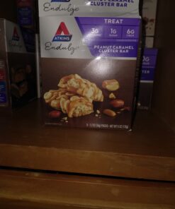 Atkins Peanut Caramel Cluster Bar, Dessert Favorite, High in Fiber, 3g Net Carb, 1g Sugar 26 61qRuisr1dL