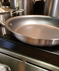 Made In Cookware - 10 Piece Stainless Steel Pot and Pan Set - 5 Ply Clad - Includes Stainless Steel Frying Pans, Saucepans, Saucier and Stock Pot W/Lid - Professional Cookware - Made in Italy 10-Piece (Stainless Steel) 76 61qSMOpViFL