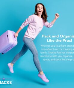 Shacke Pak - 5 Set Packing Cubes - Medium/Small – Luggage Packing Travel Organizers Aqua Teal 16 61qU2LGDLEL