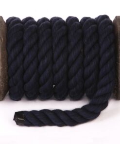 Alternative view of Ravenox Natural Twisted Cotton Rope | Made in The USA | Strong Triple-Strand Cordage for Sports, Décor, Pet Toys, Crafts, Macramé & Indoor Outdoor Use| by The Foot & Diameter (Multiple Color) Navy Blue 1/4 Inch x 50 Feet