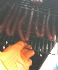 Jolly Green Products Ekogrips Premium Heat-Resistant BBQ Gloves for Cooking and Meat Handling, Kitchen Oven Gloves, Fireplace Accessory, Campfire Gloves, BBQ Mitt, Dishwashing Gloves (Orange, L/XL) Orange 37 61qV4te1rZL