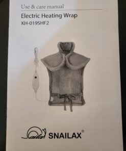 Snailax Heating Pad for Back Pain Relief, Electric Large Heating Pad for Neck and Shoulders,Cramps, Neck Warmer Weighted Wearable Back Heated Wrap, 6 Heat Settings & Auto Shut Off, Washable,Gifts 24" x 33"Gray 86 61qVbv863zL