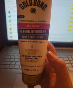 Gold Bond Age Renew Retinol Overnight Body & Face Lotion, With Retinol & Peptide Complex, 7 oz. 7 Fl Oz (Pack of 1) 43 61qW4O1GQvL 1
