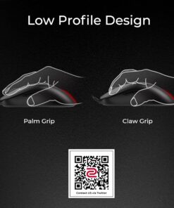 Alternative view of BenQ Zowie FK2-C Symmetrical Gaming Mouse | Professional Esports Performance | Driverless | Paracord Cable | Revisioned C-Features | Matte Black | Medium Size