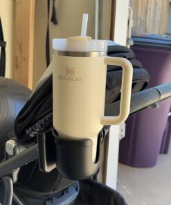 Accmor Stroller Cup Holder with Phone Holder, Bike Cup Holder, Cup Holder for Uppababy Stroller, 2-in-1 Universal Cup Phone Holder for Stroller, Bike, Wheelchair, Walker, Scooter, Black A-Black 33 61qcPLwUevL