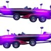 Fishing Vault High Output Ultra Violet UV Black Light LED Light Strip for Bass Boats & Night Fishing 4-Pack