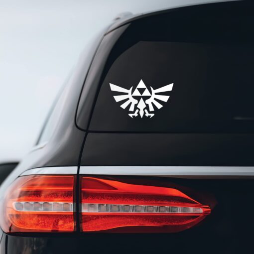 Triforce Wings Sticker Decal Notebook Car Laptop 6" x 3.75" (White)