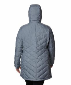 Columbia Women's Heavenly Long Hooded Jacket Tradewinds Grey 3X 16 61qf8lEbiqS
