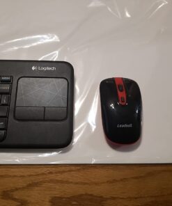 LeadsaiL Wireless Computer Mouse, 2.4G Portable Slim USB Mouse, Silent Click Cordless Mouse 3 Adjustable Levels, 4 Buttons Laptop Mouse for Windows Mac PC Notebook AA Battery-Red 49 61qfea6LveL