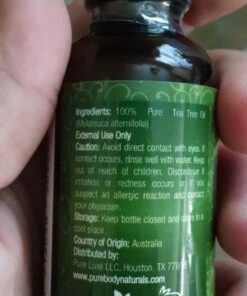 Tea Tree Essential Oil, 1 Fl Oz with Dropper - Undiluted Therapeutic Grade for Your Face, Skin, Hair and Diffuser - 100% Pure Melaleuca Oil for Acne, Toenails - by Pure Body Naturals 1 Fl Oz (Pack of 1) 54 61qgFVHN7eL