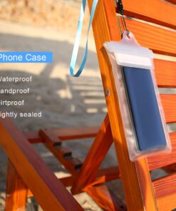 Crenova Waterproof Pouch IP68 Beach Accessories Fanny Pack with Waist Strap Dry Bag with Adjustable Belt Beach Essentials Accessories to Keep Your Valuables Safe and Dry Perfect for Beach Snorkeling Kayaking Pool Water Park (Blue & Black) Blue & Black 28 61qjtn98r L