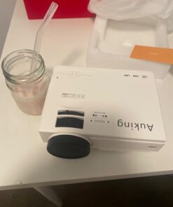 AuKing Projector, 2023 Upgraded Mini Projector, Full HD 1080P Home Theater Video Projector, Compatible with HDMI/USB/VGA/AV/Smartphone/TV Box/Laptop A- 9500 L 28 61qkylC1qsL