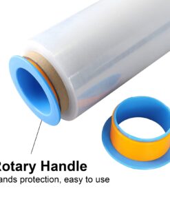 BOMEI PACK Clear Stretch Wrap Roll with Plastic Handle 18" x 1000 Feet 80 Gauge 4 Pack, Shrink Wrap Heavy Duty, Self-Adhering Plastic Wrap for Shipping, Moving Transparent 12 61qlgljzkXL