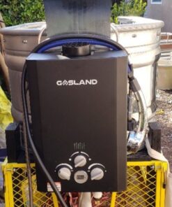 Tankless Water Heater, GASLAND Outdoors BE158B 1.58GPM 6L Portable Gas Water Heater, Instant Propane Water Heater, Overheating Protection, Easy to Install, Use for RV Cabin Barn Camping Boat, Black 31 61qn2LxsLyL