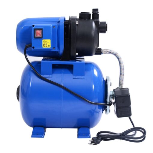 Goplus 1.6HP Shallow Well Pump & Pressure Tank, 1000GPH Garden Water Pump Jet Pressurized for Home Irrigation Garden Lawn, 1200W (Blue) Blue