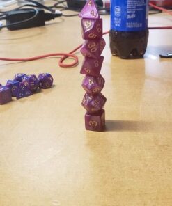 Wiz Dice Series II - Polyhedral Dice Set for Tabletop RPG Adventure Games with a Dice Bag - DND Dice Set, Suitable for Dungeons and Dragons, MTG and Dice Games Alike - Abyssal Mist - 7 ct 9 61qoS5NP8YL