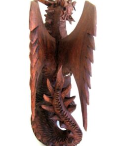 OMA Wooden Hand Crafted Dragon Statue Figurine Fiery Flying Dragon Home Decor Fantasy Gift Large Size 6 61qoeepDFFL
