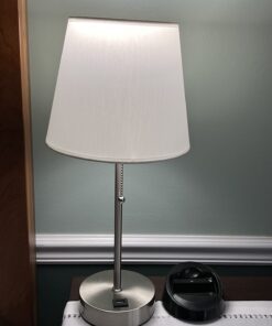 360 Lighting Justin 18" High Small Modern Accent Table Lamps Set of 2 USB Port Pull Chain Silver Finish Metal White Shade Living Room Charging Bedroom Bedside Nightstand House Office Home Justin Silver 57 61qpISnj9CL