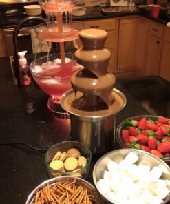 Sephra Select Chocolate Fountain Small 16-Inch Chocolate Fountain Machine for Melting Chocolate, Stainless Steel Heated Basin Chocolate Fountain for Kids and Parties, Whisper Quiet Motor, 4 To 6 LBS Select 16" Home Fountain 27 61qq1KrA17L