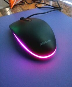 LED Wired Mouse, RGB Silent Corded Computer Mouse for Office and Home, Wired USB Mouse Compatible with Windows PC, Laptop, Notebook, Chromebook - Black 19 61qqh0EaRKL