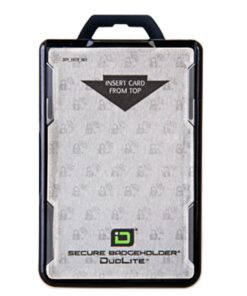 Identity Stronghold Secure Badge Holder Duolite, Black (IDSH2004-001B-blk)